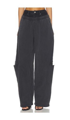 Prestyled Slashed Sweatpant With Denim Waistband in . Size 24. Also in 25, 26 - Alexander Wang - Modalova