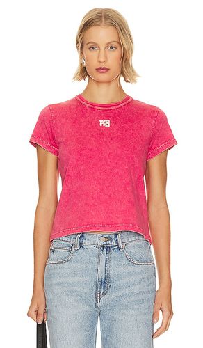 Camiseta encogida essential en color rosado talla S en - Pink. Talla S (también en XS) - Alexander Wang - Modalova