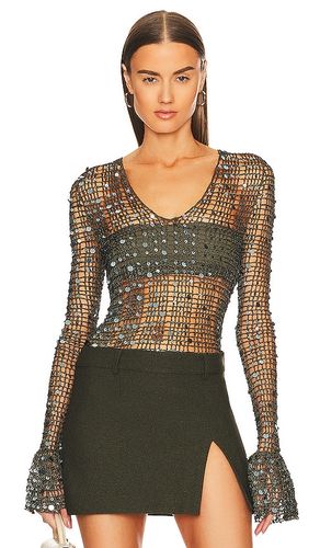 X revolve sheer knit top en color talla XXS en - Olive. Talla XXS (también en XS) - Aya Muse - Modalova