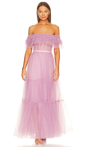 Vestido de fiesta con hombros descubiertos en color lavanda talla 0 en - Lavender. Talla 0 (también en 2, 4, 6 - BCBGMAXAZRIA - Modalova