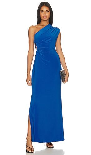 Maxi con abertura de un hombro en color talla XXS en - Blue. Talla XXS (también en XS, S, M, L, XL) - BCBGMAXAZRIA - Modalova
