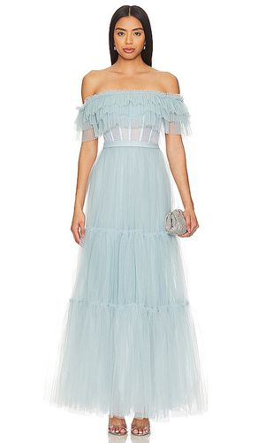 Off shoulder tiered gown in color baby blue size 0 in - Baby Blue. Size 0 (also in 2, 4) - BCBGMAXAZRIA - Modalova
