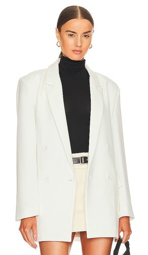 Maison split back blazer in color white size M in - White. Size M (also in S) - Bardot - Modalova