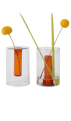 Florero de vidrio small reversible glass vase en color gris talla all en & - . Talla all - Block Design - Modalova