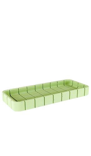 Tile oblong tray in color green size all in - Green. Size all - Block Design - Modalova