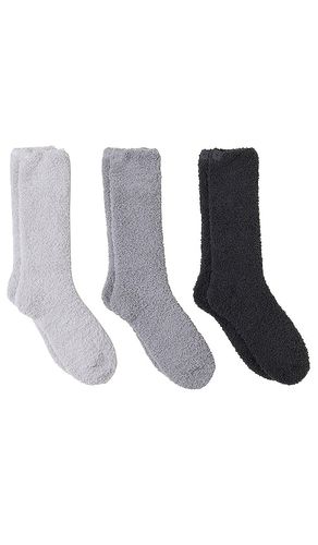 Cozychic 3 pair sock set in color grey size all in - Grey. Size all - Barefoot Dreams - Modalova