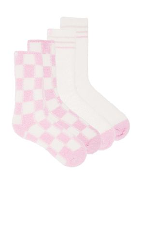 Conjunto de calcetines cozychic barbie 2 pair sock set en color rosado talla all en - Pink - Barefoot Dreams - Modalova