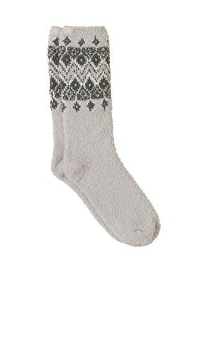 Calcetin cozychic fair isle sock en color crema talla all en - Cream. Talla all - Barefoot Dreams - Modalova