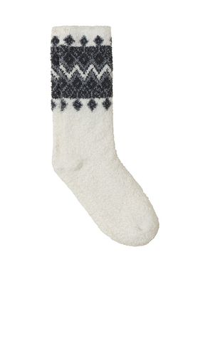 Calcetin cozychic fair isle sock en color crema talla all en - Cream. Talla all - Barefoot Dreams - Modalova