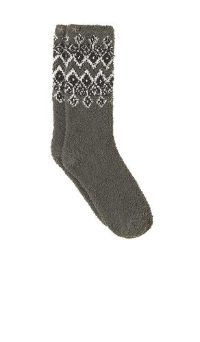 Calcetin cozychic fair isle sock en color gris talla all en - Grey. Talla all - Barefoot Dreams - Modalova