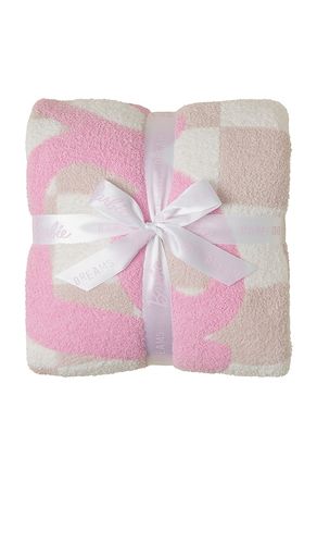 Poncho cozychic barbie checkered throw en color rosado talla all en - Pink. Talla all - Barefoot Dreams - Modalova