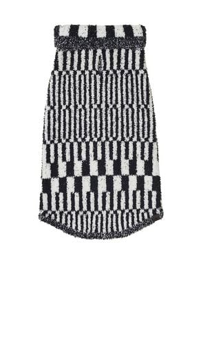 Jersey para mascota cozychic abstract check pet sweater en color negro, blanco talla L en & - Black,White - Barefoot Dreams - Modalova