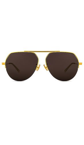 Gafas de sol aviator en color oro metálico talla all en & - Metallic Gold. Talla all - Bottega Veneta - Modalova