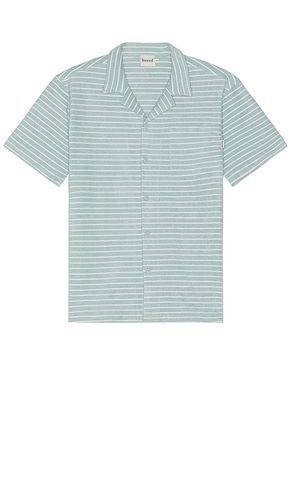 Stripe terry towel cotton shirt in color teal size L in - Teal. Size L (also in M, S, XL/1X) - Bound - Modalova