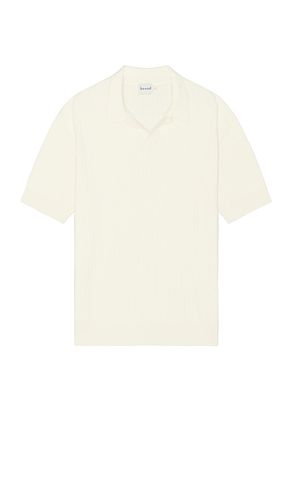 Ribbed knit polo en color crema talla L en - Cream. Talla L (también en S) - Bound - Modalova