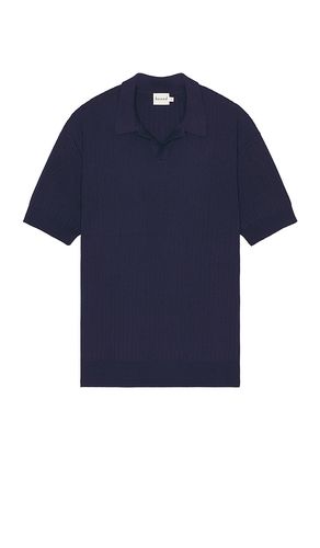 Ribbed knit polo en color azul talla L en - Blue. Talla L (también en S, XL/1X) - Bound - Modalova