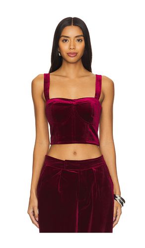 Velvet crop top en color vino talla L en - Wine. Talla L (también en M) - BLANKNYC - Modalova