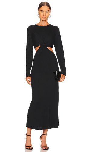 Vestido midi long sleeve twist en color talla L en - Black. Talla L (también en M) - Bella Dahl - Modalova