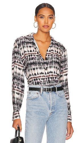 Flowy button down top en color black & white talla L en - Black & White. Talla L (también en S) - Bella Dahl - Modalova