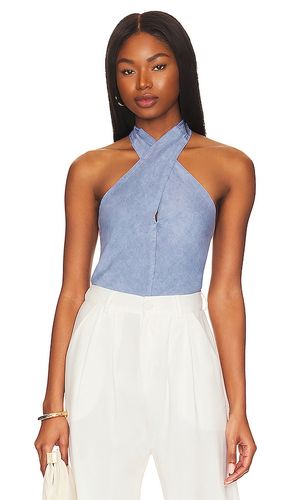 Cross neck smocked halter top en color azul talla L en - Blue. Talla L (también en M, S, XS) - Bella Dahl - Modalova