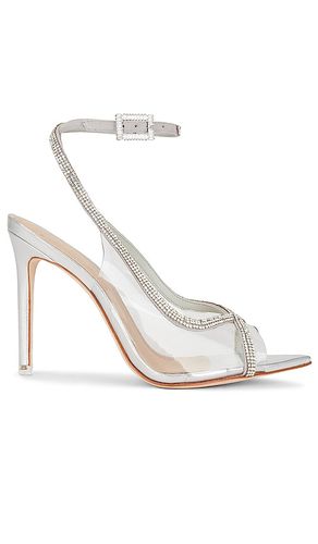 Sandalia atena embellished en color plateado metálico talla 6 en - Metallic Silver. Talla 6 (tamb - BLACK SUEDE STUDIO - Modalova