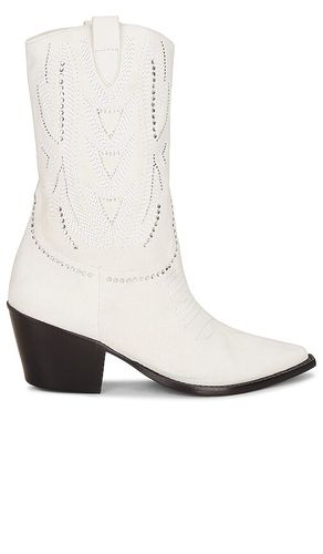 Bota laurel cowboy en color crema talla 9 en - Cream. Talla 9 (también en 8.5) - BLACK SUEDE STUDIO - Modalova