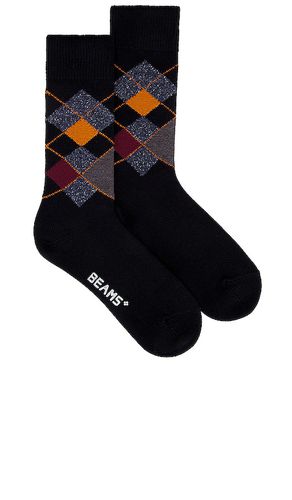 Beams Plus Argyle Socks in Black - Beams Plus - Modalova