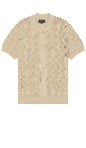 Zip knit polo mesh in color cream size M in - Cream. Size M (also in S, XL/1X) - Beams Plus - Modalova