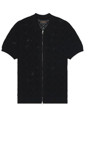 Zip knit polo mesh en color talla L en - Black. Talla L (también en S, XL/1X) - Beams Plus - Modalova