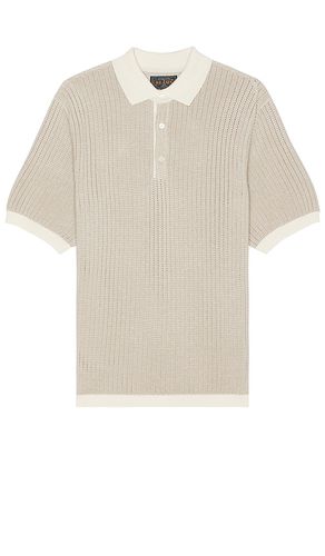 Knit polo washi 2 tone en color beige talla L en - Beige. Talla L (también en M, S, XL/1X) - Beams Plus - Modalova