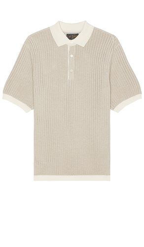 Knit polo washi 2 tone en color crema talla L en - Cream. Talla L (también en M) - Beams Plus - Modalova