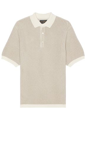 Knit polo washi 2 tone en color crema talla M en - Cream. Talla M (también en S) - Beams Plus - Modalova