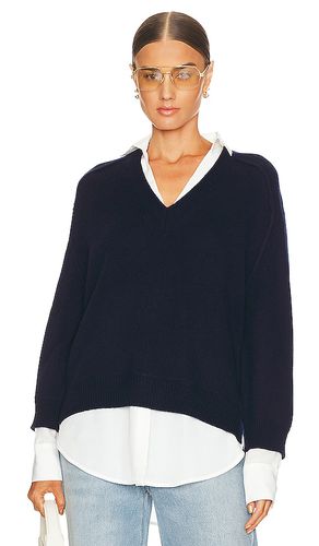 V-neck layered pullover in color black size L in - Black. Size L (also in M, S, XS) - Brochu Walker - Modalova