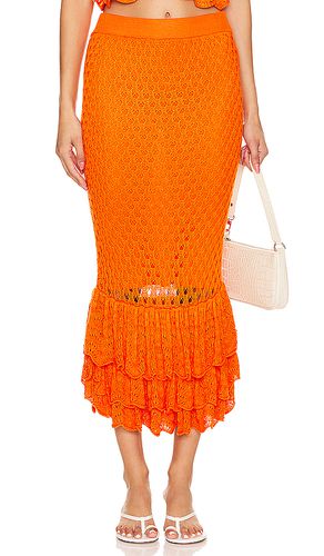 Falda midi polly en color naranja talla L en - Orange. Talla L (también en M, S, XL, XS) - BEACH RIOT - Modalova