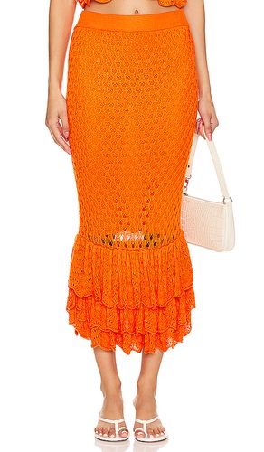 Falda midi polly en color naranja talla M en - Orange. Talla M (también en S) - BEACH RIOT - Modalova