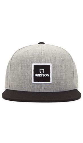 Alpha square mp snapback hat in color grey size all in - Grey. Size all - Brixton - Modalova