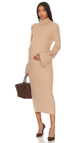 Vestido premamá cozy rib en color beige talla L en - Beige. Talla L (también en M, S, XL, XS) - BUMPSUIT - Modalova