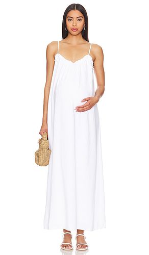 Vestido premamá linen en color talla L en - White. Talla L (también en M) - BUMPSUIT - Modalova