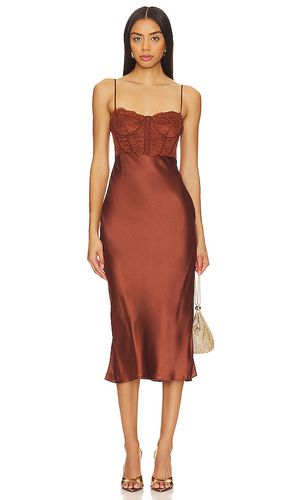 Vestido lara en color marrón talla 0 en - Brown. Talla 0 (también en 00, 10, 2, 4, 8) - CAMI NYC - Modalova