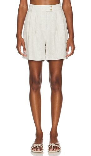Beckett linen shorts en color crema talla M en - Cream. Talla M (también en L, S, XL, XS) - Central Park West - Modalova
