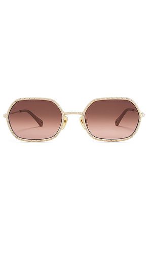Scalloped oval sunglasses in color metallic size all in - Metallic . Size all - Chloe - Modalova