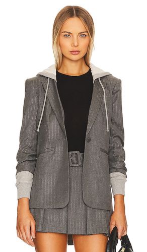 Lurex Pinstripe Hooded Khloe Jacket in . Size 00 - Cinq a Sept - Modalova