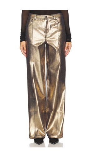 Pantalón gold coated francine en color oro metálico talla 0 en - Metallic Gold. Talla 0 (también en 00, 10, 2, 4, 6, 8) - Cinq a Sept - Modalova