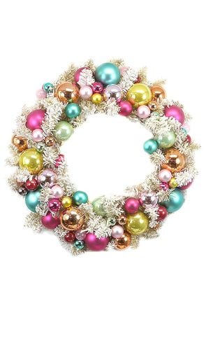 Guirnalda flocked wreath en color rosado talla all en - Pink. Talla all - Cody Foster & Co - Modalova