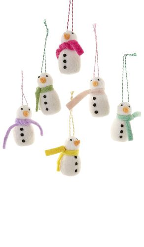 Ornamento merry & bright snowman ornaments set of 6 en color blanco talla all en / - White. Talla all - Cody Foster & Co - Modalova