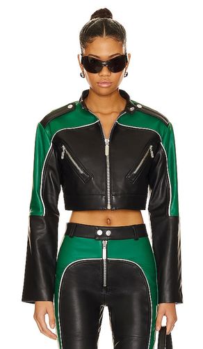 Chaqueta moto en color , talla S en & - Green,Black. Talla S (también en XS, XXS) - Camila Coelho - Modalova