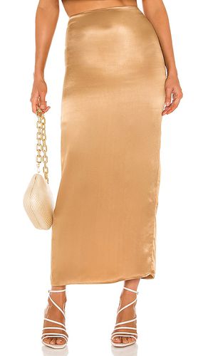 Falda maxi selina en color cobre metálico talla L en - Metallic Copper. Talla L (también en S) - Camila Coelho - Modalova