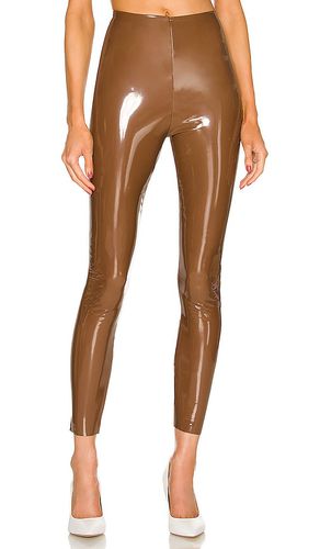 Faux patent leather leggings en color marrón talla L en - Brown. Talla L (también en M, S, XS) - Commando - Modalova
