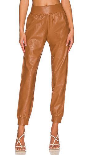 Faux leather jogger en color cognac talla L en - Cognac. Talla L (también en M, S, XL, XS) - Commando - Modalova