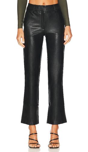 Pantalón con trabillas faux leather full length en color talla L en - Black. Talla L (también en M, S, XL, XS) - Commando - Modalova